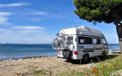 estacionar con la autocaravana en la playa